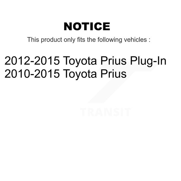 Front Rear Wheel Bearing & Hub Assembly Kit For Toyota Prius Plug-In